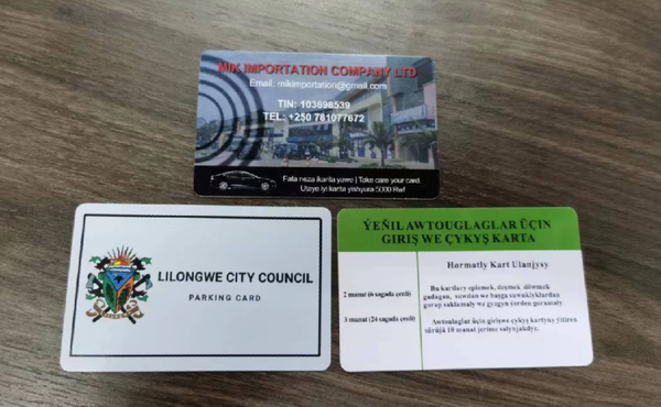 Parking card Parking card